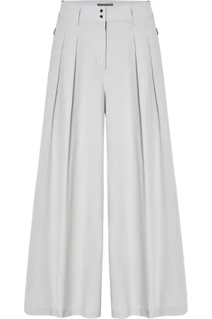 HERNO Broeken, Dames, Wit, XS, Witte broek met knopen