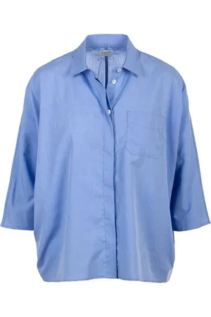 CRUNA Blouses & Shirts, Dames, Blauw, M, Blauw Overhemd voor Mannen