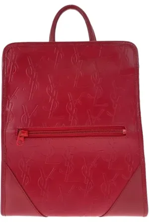 Saint Laurent Pre-owned, Dames, Rood, ONE Size, Pre-owned Leather backpacks