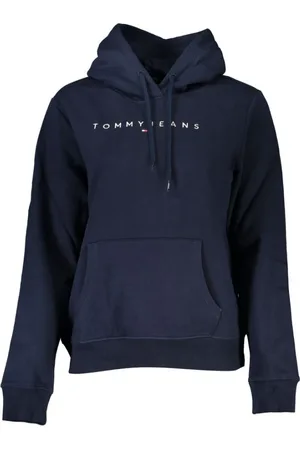 Tommy Hilfiger Sweatshirts & Hoodies, Dames, Blauw, S, Katoen, Blauwe Katoenen Hoodie voor Vrouwen