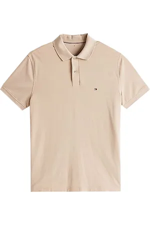 Tommy Hilfiger Tops, Heren, , XL, Sandalwood Pique Polo Shirt
