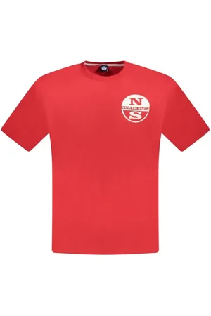 North Sails Tops, Heren, Rood, L, Katoen, Rood Katoenen T-shirt