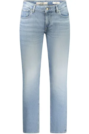 Guess Jeans, Heren, Blauw, W32 L32, Katoen, Blauwe Katoenen Heren Slim Jeans