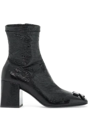 Courrèges Schoenen, Dames, Zwart, 36 EU, Stretch Vinyl Enkellaarzen