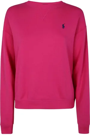 Ralph Lauren Sweatshirts & Hoodies, Dames, Roze, M, Katoen, Roze Paarse Sweatshirt
