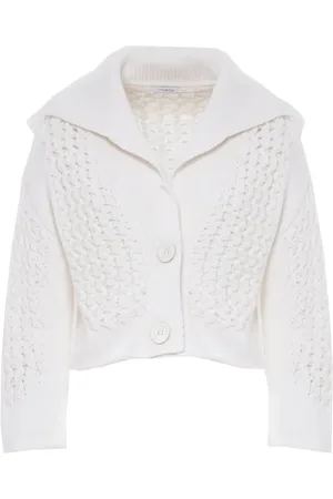 Malo Truien, Dames, Wit, S, Stijlvolle Cardigan voor Vrouwen