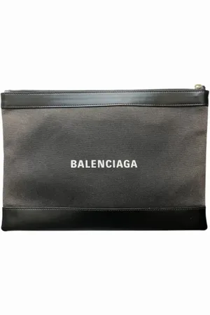 Balenciaga Pre-owned, Dames, Zwart, ONE Size, Leer, Pre-owned Canvas clutches