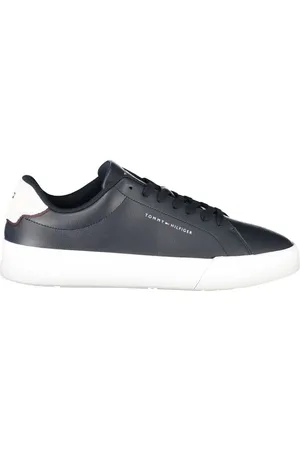 Tommy Hilfiger Schoenen, Heren, Blauw, 46 EU, Blauwe Leren Heren Sneaker