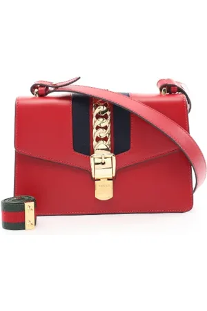 Gucci Pre-owned, Dames, Rood, ONE Size, Leer, Pre-owned Leather crossbody-bags