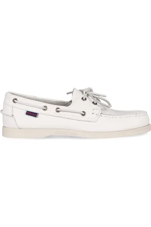 SEBAGO Schoenen, Heren, Wit, 43 EU, Leer, Leren bootschoenen