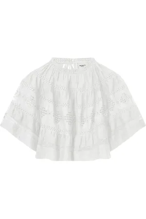 Isabel Marant Blouses & Shirts, Dames, Wit, S, Katoen, Witte Katoenen Top Ht 0541Fac 1J15E