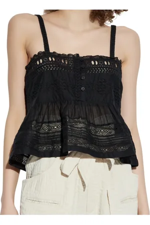 Isabel Marant Tops, Dames, Zwart, S, Katoen, Zwarte Katoenen Top