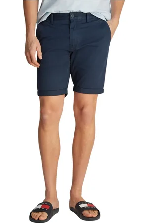 Tommy Hilfiger Korte broeken, Heren, Blauw, W31, Katoen, Stijlvolle Bermuda Shorts voor Mannen