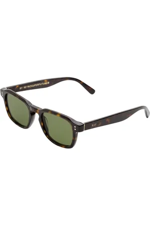 Retrosuperfuture Accessoires, Heren, Bruin, ONE Size, Nylon, Groene Luce 3627 Zonnebril