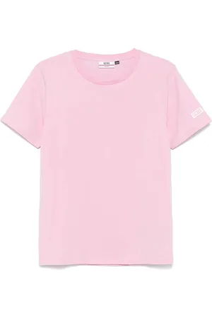 GCDS Tops, Heren, Roze, S, Roze & Paarse Tee voor vrouwen