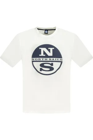North Sails Tops, Heren, Wit, XL, Katoen, Wit Katoenen T-Shirt