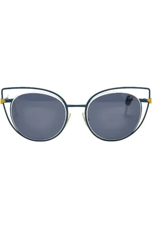 Fendi Pre-owned, Dames, Blauw, ONE Size, Pre-owned Plastic sunglasses