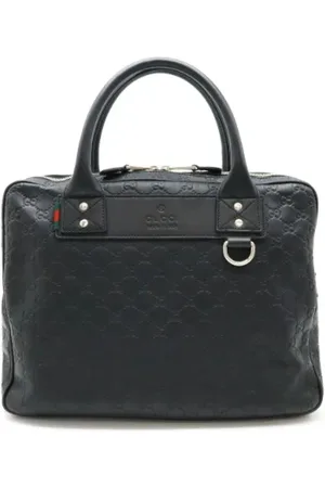 Gucci Pre-owned, Heren, Zwart, ONE Size, Leer, Pre-owned Leather briefcases