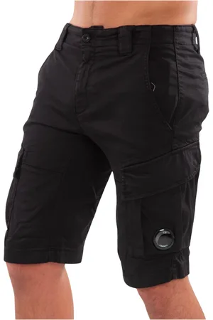 C.P. Company Korte broeken, Heren, Zwart, XL, Sateen Cargo Shorts