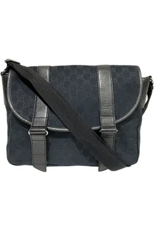 Gucci Pre-owned, Heren, Zwart, ONE Size, Pre-owned Canvas gucci-bags