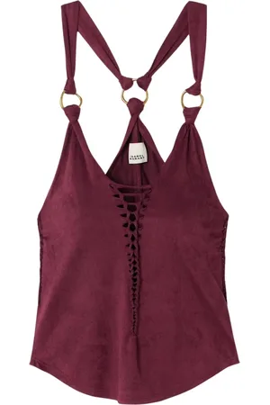 Isabel Marant Tops, Dames, Rood, S, Polyester, Bordeaux Top Ht 0651Fac 2K01I