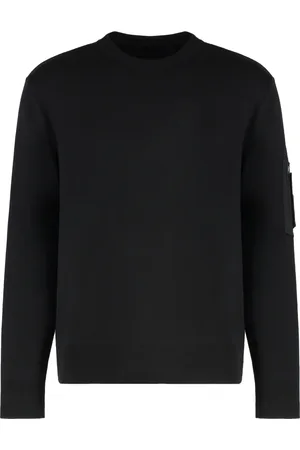 Givenchy Truien, Heren, Zwart, 2Xl, Wol, Wollen Crew-neck Sweater met ritssluiting zak
