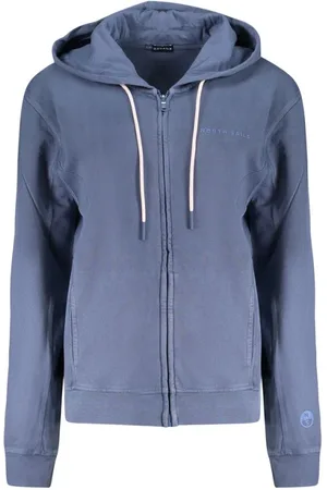 North Sails Sweatshirts & Hoodies, Dames, Blauw, XS, Katoen, Blauwe Katoenen Hoodie
