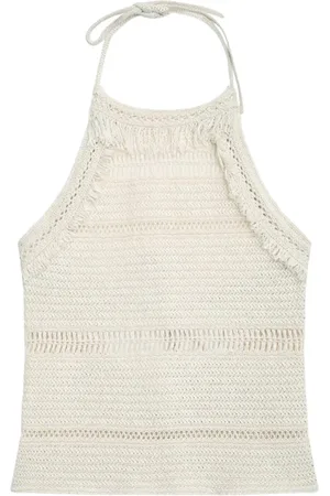 Isabel Marant Tops, Dames, , S, Katoen, Ecru Katoenen Top