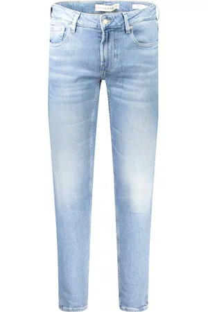 Guess Jeans, Heren, Blauw, W31 L32, Katoen, Blauwe Skinny Jeans met Gewassen Effect