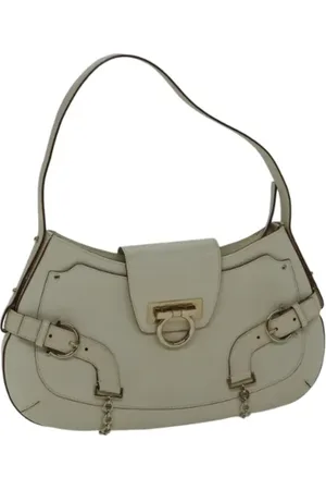 Salvatore Ferragamo Pre-owned, Dames, , ONE Size, Leer, Tweedehands leren handtassen