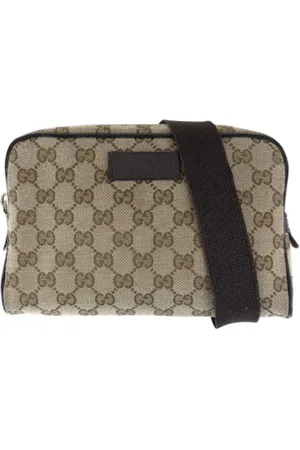 Gucci Pre-owned, Heren, Bruin, ONE Size, Leer, Pre-owned Canvas gucci-bags