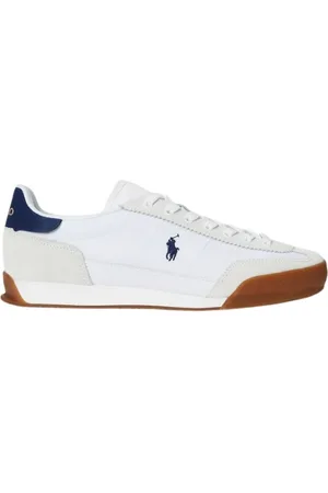 Ralph Lauren Schoenen, Heren, Wit, 40 EU, Leer, Retro Tennisstijl Sneakers