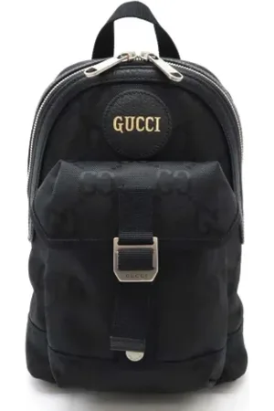 Gucci Pre-owned, unisex, Zwart, ONE Size, Leer, Pre-owned Canvas shoulder-bags