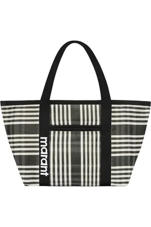 Isabel Marant Tassen, Dames, Zwart, ONE Size, Nylon, Darwen Nylon Tas Zwart/Wit