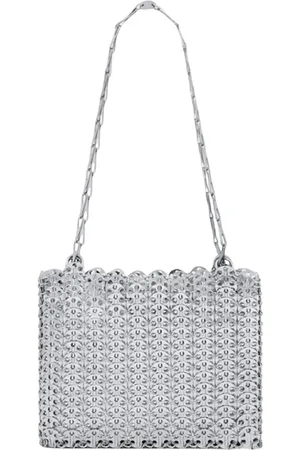 Paco rabanne Tassen, Dames, Grijs, ONE Size, Zilveren 1969 Schoudertas