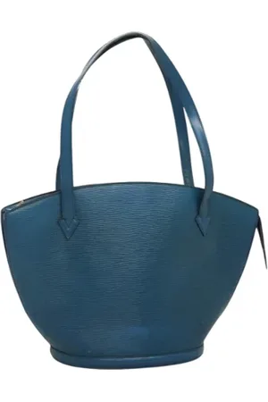 LOUIS VUITTON Pre-owned, Dames, Blauw, ONE Size, Leer, Tweedehands leren Louis Vuitton tassen