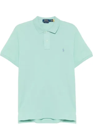 Ralph Lauren Tops, Heren, Groen, L, Groene Geborduurde Logo T-shirts en Polos