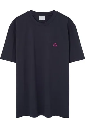 Isabel Marant Tops, Heren, Blauw, M, Blauw Logo Geborduurd Shirt