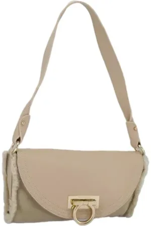Salvatore Ferragamo Pre-owned, Dames, Roze, ONE Size, Pre-owned Fabric shoulder-bags