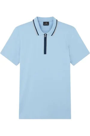 Paul Smith Tops, Heren, Blauw, L, Klassieke Polo Shirt