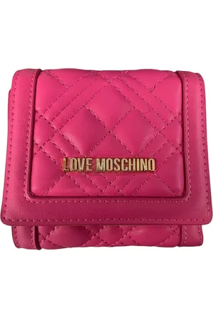 Moschino Accessoires, Dames, Roze, ONE Size, Leer, Stijlvolle Portemonnees & Pasjeshouders