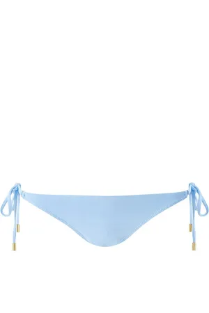 Melissa Odabash Badkleding, Dames, Blauw, M, Heldere Blauwe Bikini Bottom met Gouden Koorduiteinden