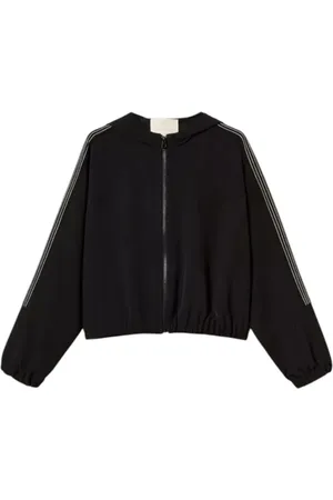 Twin-Set Sweatshirts & Hoodies, Dames, Zwart, S, Zwarte Jassen voor Vrouwen