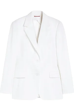 Max Mara Jassen, Dames, Wit, 2Xs, Witte Jassen voor de Trendy