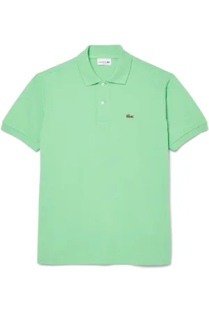 Lacoste Tops, Heren, Groen, L, Katoen, Klassieke Polo Shirt in Katoen Piqué