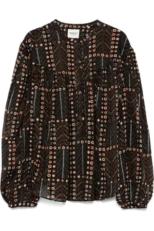 Isabel Marant Blouses & Shirts, Dames, Zwart, XS, Katoen, Zwarte Katoenen Overhemd
