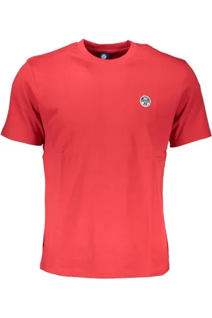 North Sails Tops, Heren, Rood, 3Xl, Katoen, Rood Katoenen Logo T-Shirt