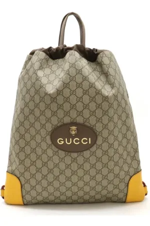 Gucci Pre-owned, Dames, , ONE Size, Leer, Pre-owned Canvas backpacks