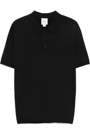 Calvin Klein Tops, Heren, Zwart, S, Katoen, Luxe Gebreid Poloshirt