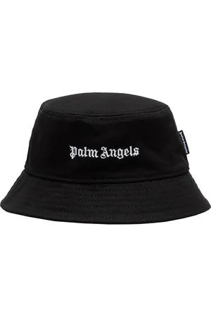 Palm Angels Accessoires, unisex, Zwart, M, Zwarte Off Bucket Hat